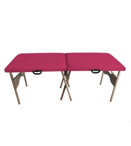 Maca de Madeira Portátil Com Orifício Estofado Pink MT-02PK - Best Pro